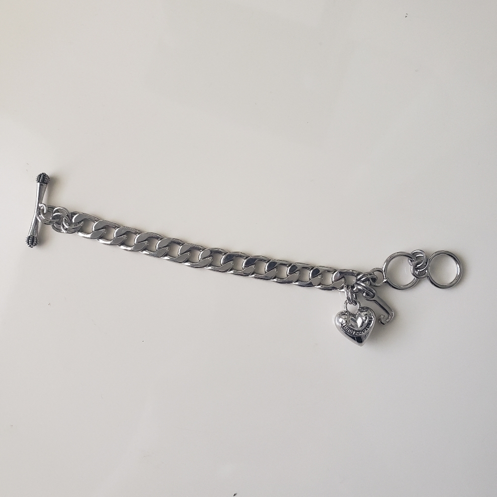 Juicy Couture silver tone chunky chain bracelet